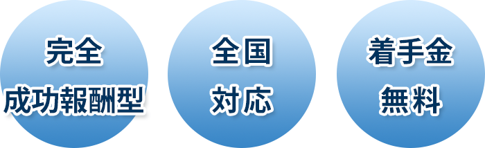 着手金無料・全国対応・完全成功報酬型 着手金無料・全国対応・完全成功報酬型